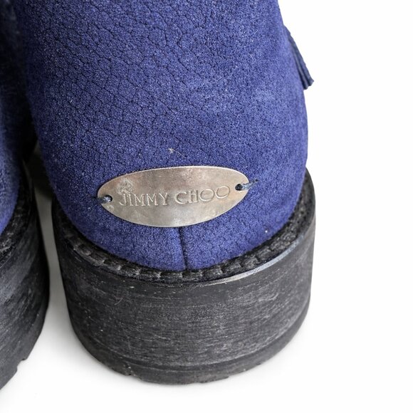 Jimmy Choo Blue Suede Leather Boots, 36.5 / 6 - Picture 5 of 5